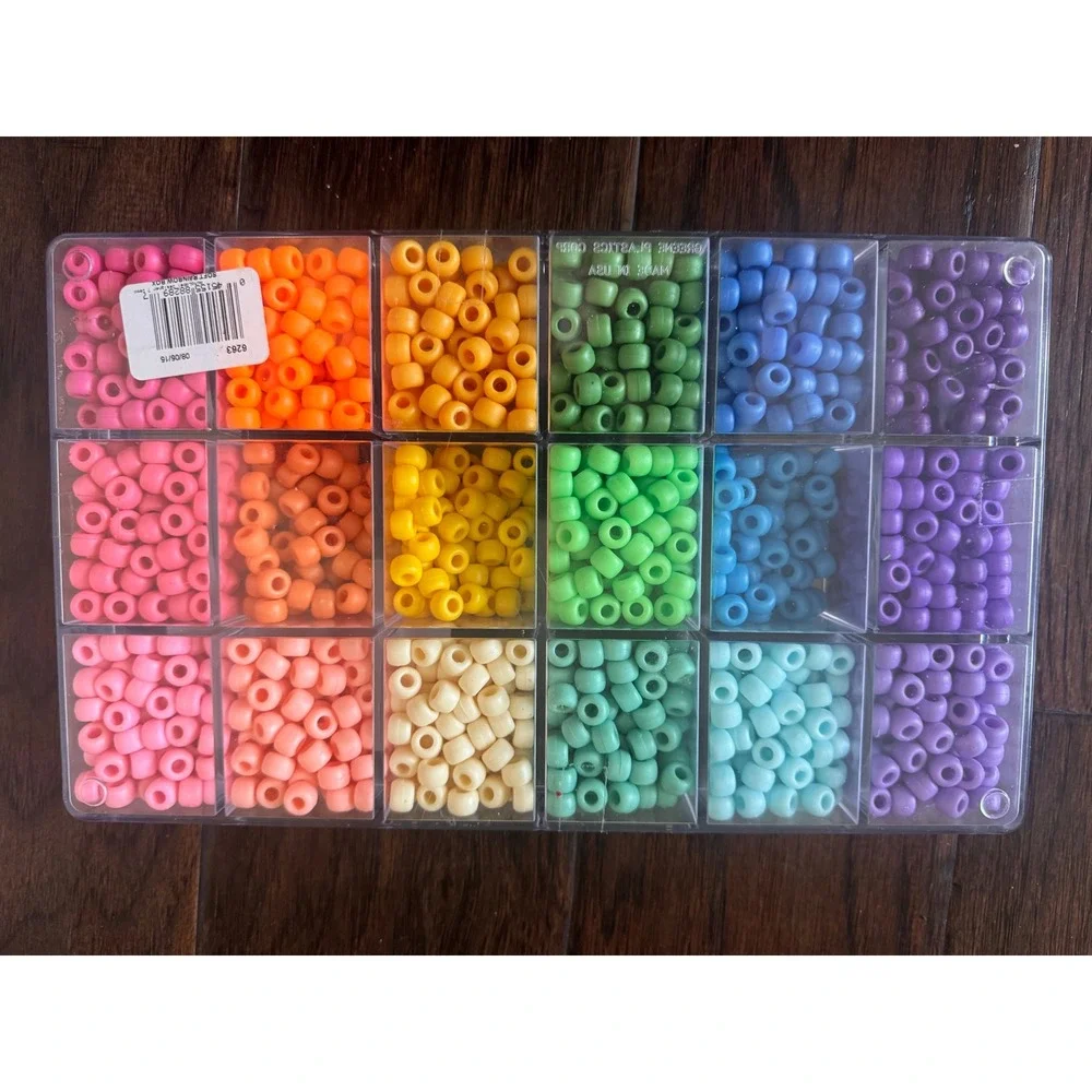 The Beadery Bead Extravaganza Pastels 2300 Pony Beads Craft Kit Mixed Colors